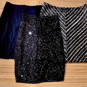 Lot of six (6) various labels short mini skirts